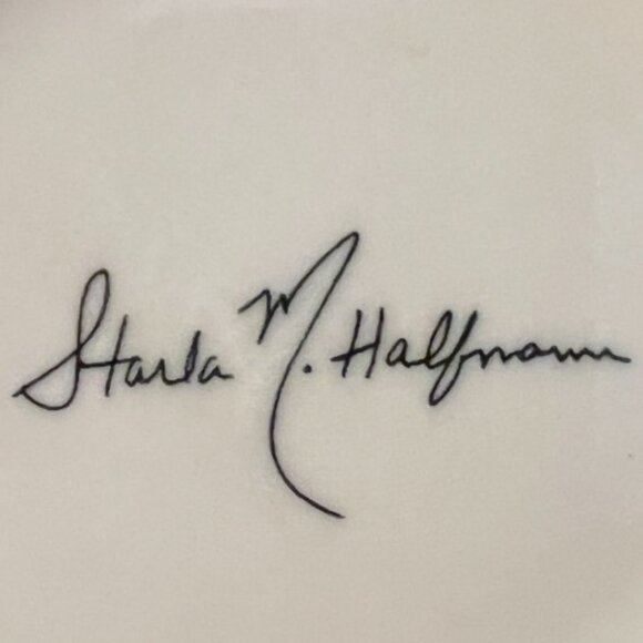 ANTHROPOLOGIE Starla M Halfmann Letter M Monogram Floral Mug Coffee Cup 14 oz - Picture 15 of 15